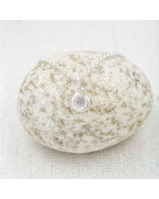 Lily Charmed Metallic Sterling June Birthstone Charm Necklace
