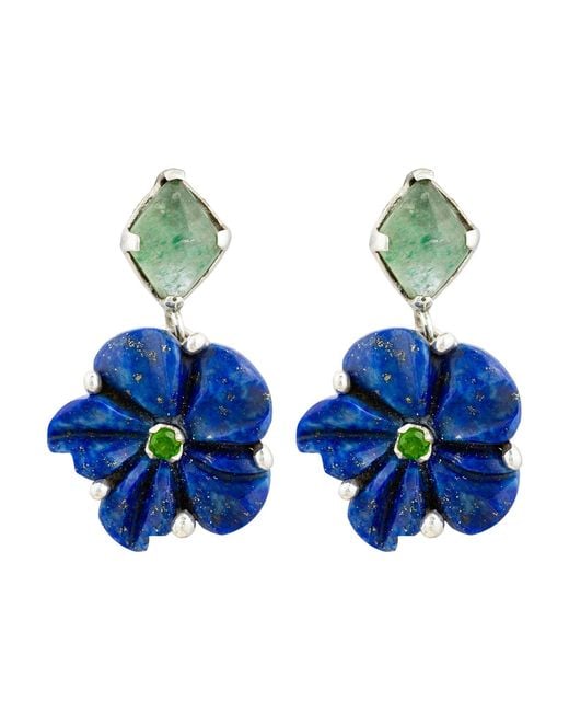 Emma Chapman Jewels Blue The Rosa Lapis Lazuli Dangle Earrings