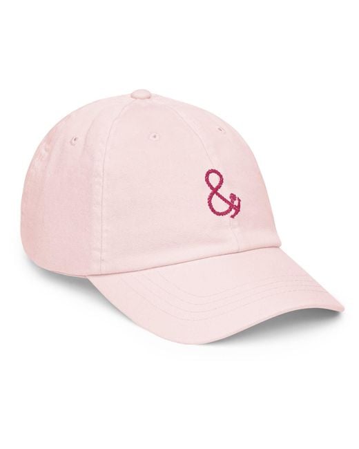 Anchor and Crew Pink Pastel Ampersand Signature Embroidered Chino Cap