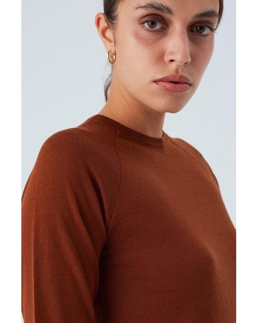 Peraluna Red Valeria Fine Turtleneck Pullover