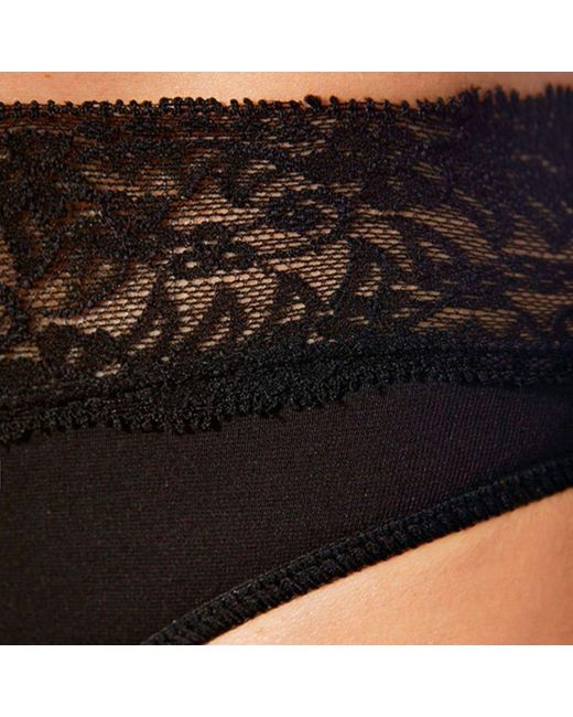Zd - Zero Defects Black Diana Mid-Rise Lace Brief – Softness With Soy Fiber