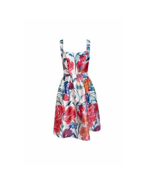 Girl In Mind Red Raisa Strappy Sweetheart Neck Midi Dress