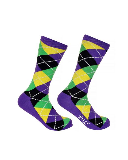 DAVID WEJ Green Patterned Socks for men