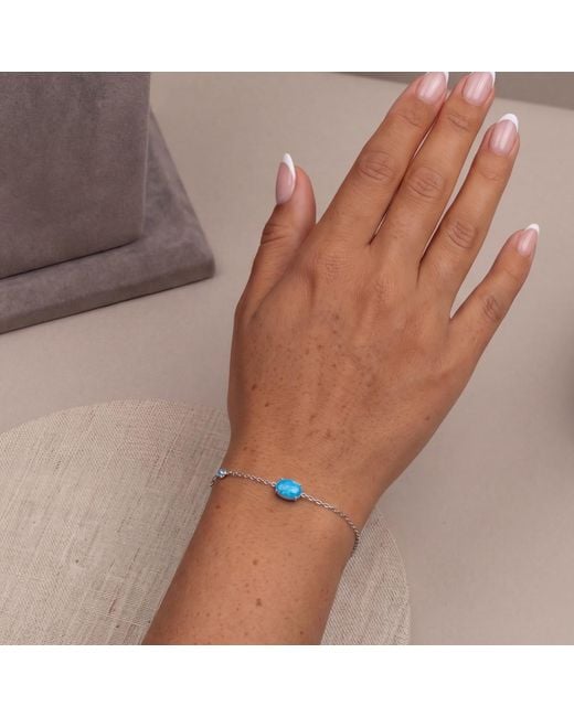 Latelita London Blue Oval Opal Bracelet