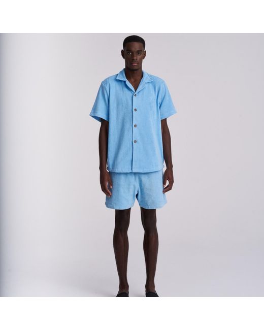 Little Mariner Blue Coastal Terry Shirt for men