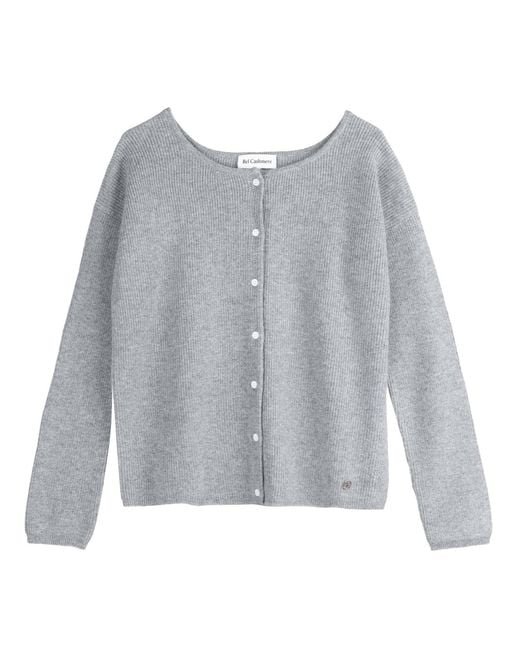 Bel Cashmere Gray Camile Cashmere Cardigan