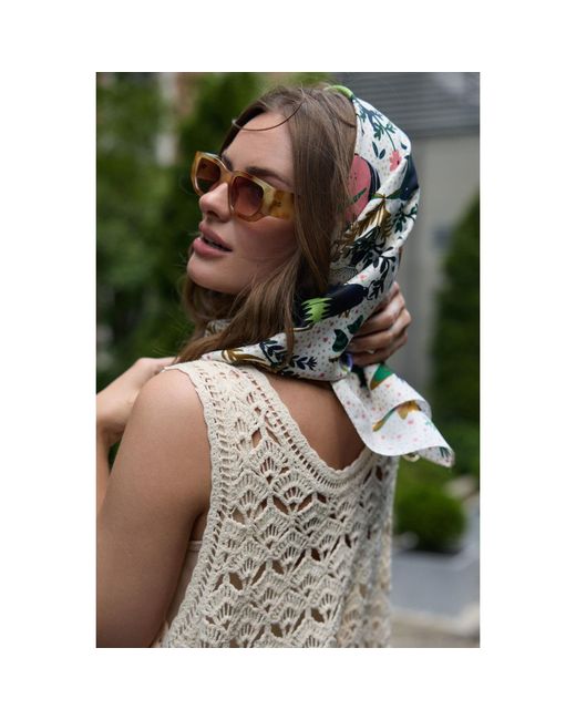 Saachi Green Aviary Botanical Oversized Bandana
