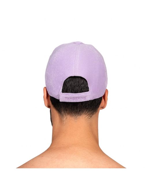 Maison Tangerine Purple Terry Cotton Baseball Cap