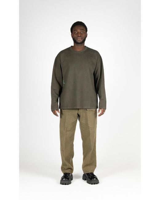 Achilles and the Tortoise Green Long Sleeve Tee Forest for men