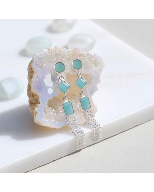 Charlotte's Web Jewellery Blue Seventh Heaven Chandelier Statement Earrings