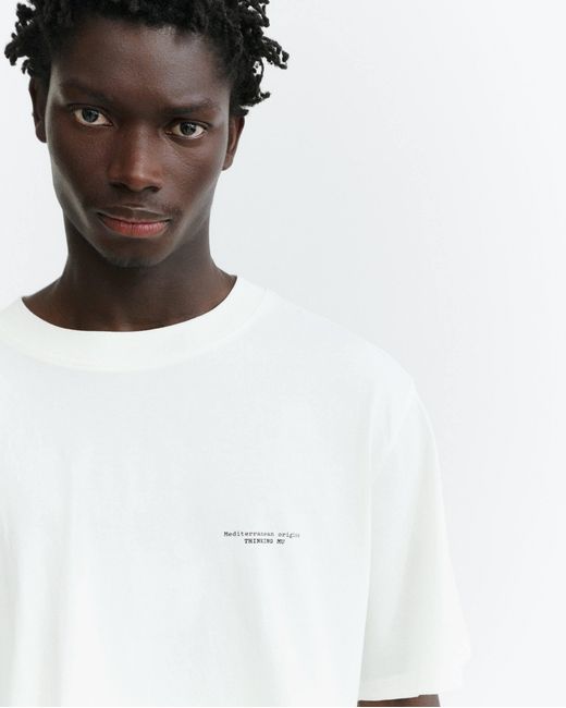 Thinking Mu White Figa Eric Oversize T-Shirt for men