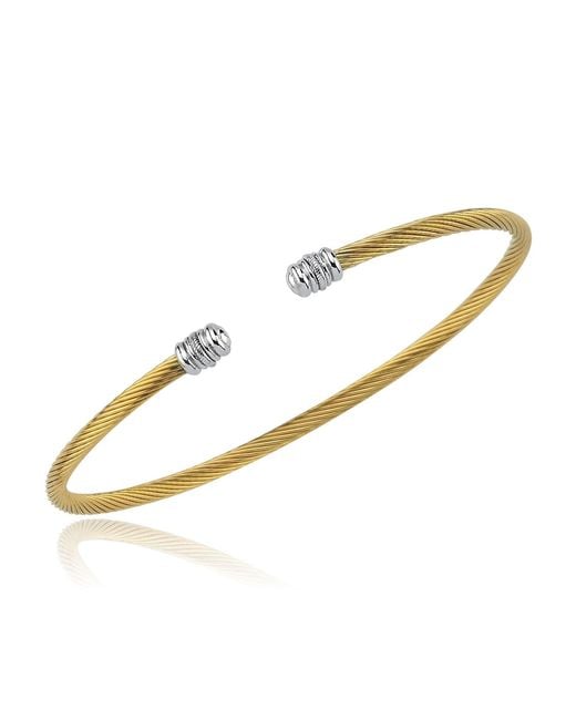 Ecce | Artisan Diamonds Metallic 14K Solid Tipped Twist Bangle Bracelet