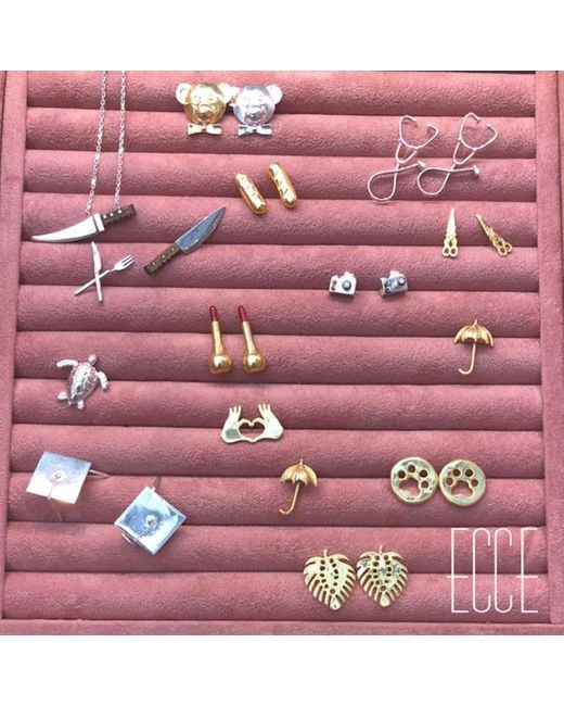 Ecce | Artisan Diamonds White 925K Sterling Cutlery Mini Pin