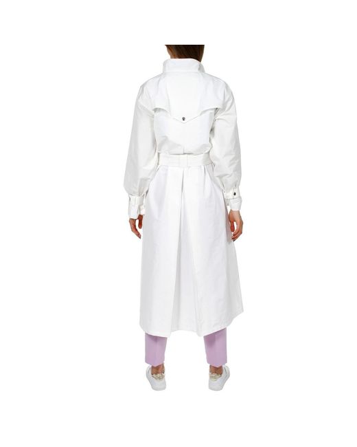 AGGI by HALEWSKI Vanda White Milk Trench Coat