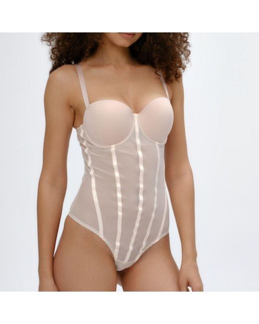Daily Underwear White Bodysuit Vintage Peony