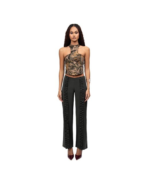 28Natelier Brown Neutrals Camo Halter Top
