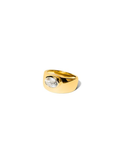 Minnie Lane Metallic Zelda Ring With Topaz