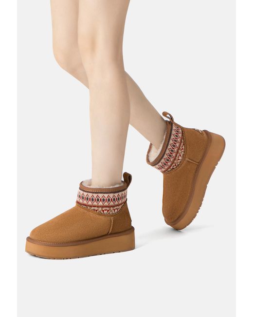 EverAu Australia Brown Plover Ankle Platform Boots
