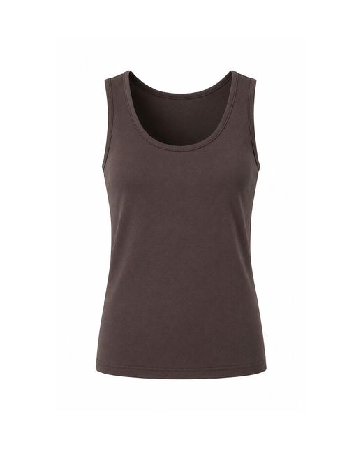 Conquista Brown Essential Scoop-Neck Tank Top