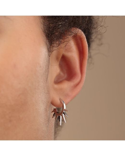 Scream Pretty Metallic Sun Spike Hoop Earrings