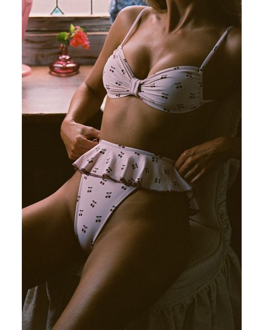 Montce Pink Cherries Devin Bikini Top
