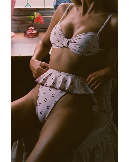 Montce Pink Cherries Devin Bikini Top