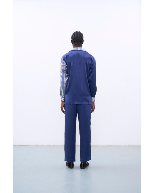 Studio Afuera Blue Azul Silk Shirt
