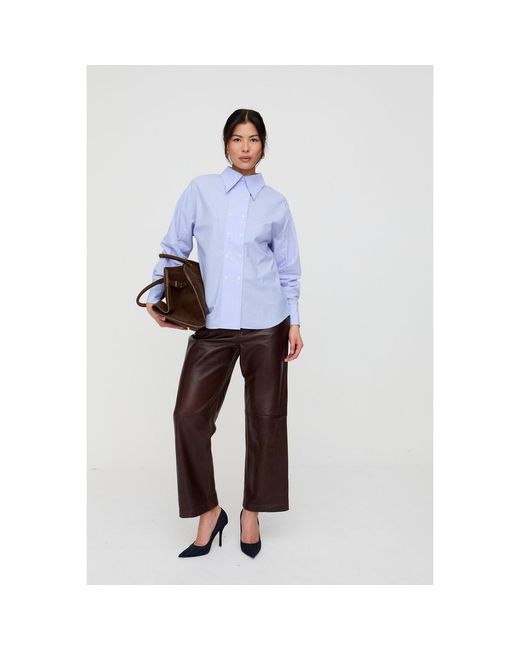 Lily and Lionel Blue Dapper Double Placket Stripe Shirt