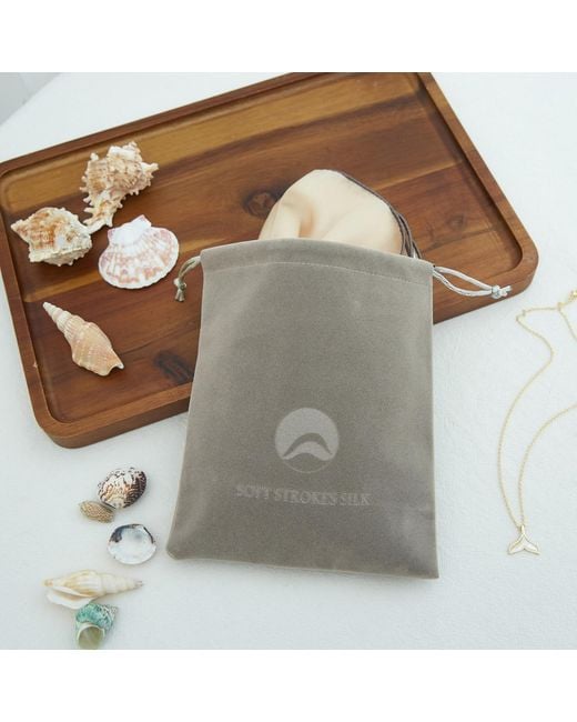 Soft Strokes Silk Brown Pure Silk Scarf Sand Beach Solid Colour Collection Sand Large