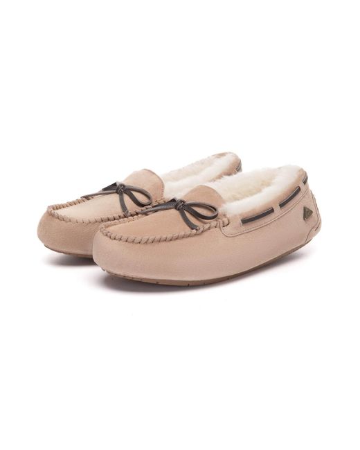 EverAu Australia Pink Crested Leather Loafers