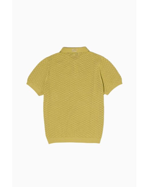 FELLA SWIM Yellow Lionel Chartreuse Knitted Polo for men