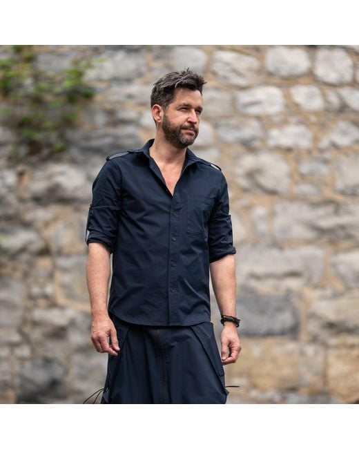 SNIDER Blue Cambridge Shirt for men