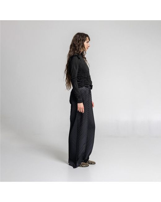 ARTISTA Gray Onix High Waisted Pleated Pants