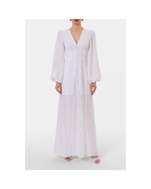 AGGI by HALEWSKI White Imani Lace Maxi Dress