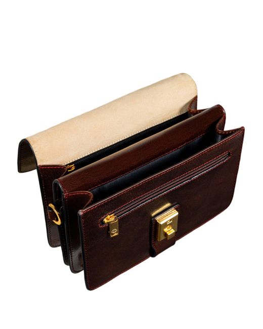 Time Resistance Brown Leather Clutch Purse for men