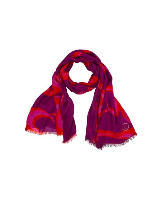 Julia Clancey Red Jcjc Claret Modal Reversible Scarf