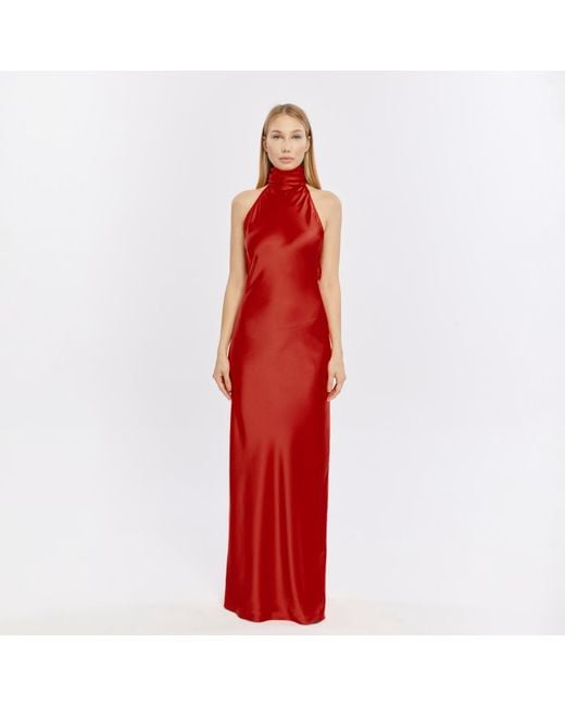 Herfetch Red Maxi Vd Dress