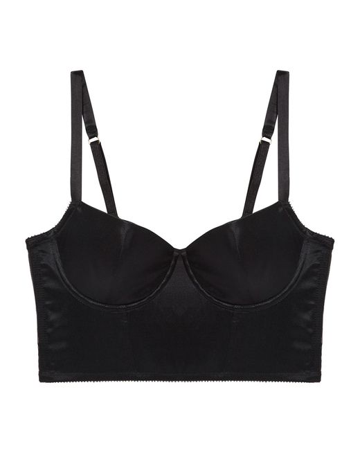 Journelle Black Iris Underwire Crop Bustier Noir