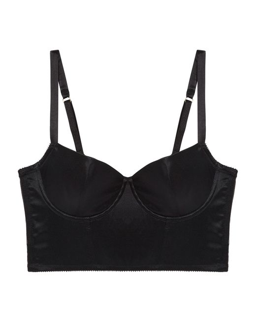Journelle Black Iris Underwire Crop Bustier Noir
