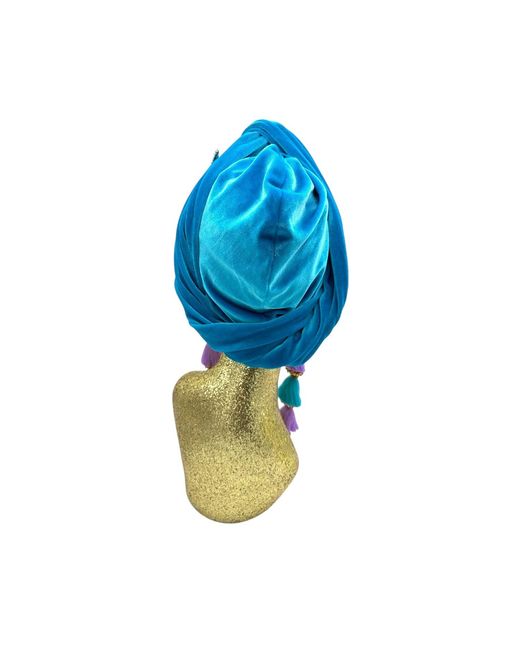 Julia Clancey Blue Azure Butterfly Dorado Turban