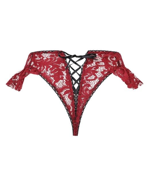 Belle -et-BonBon Red Valentina Dark Cherry Valentines Special Lace Thong