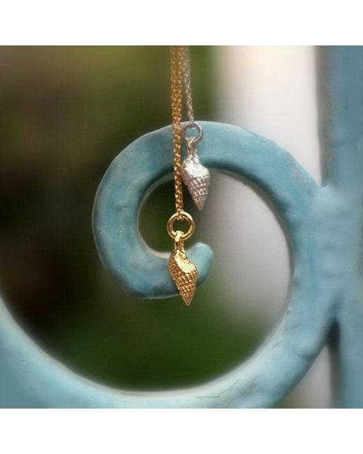 Mother Nature Jewelry Metallic Sea Shell Pendant, Handmade Minimalist Necklace