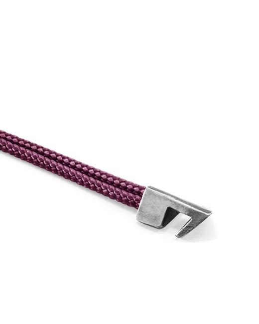 Anchor and Crew Purple Aubergine Brixham & Rope Bracelet for men