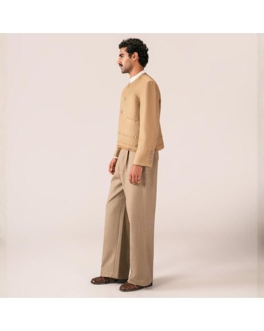 Collected Xx Natural Neutrals Pashmina Pleated Trouser for men