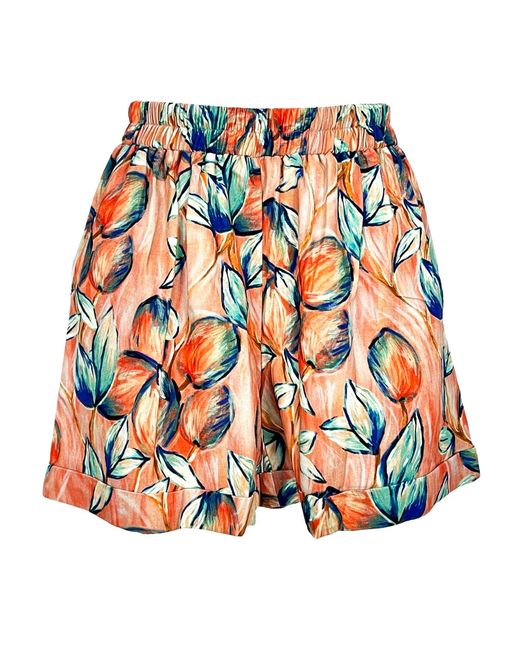 L2R THE LABEL Orange Linen Boxer Shorts
