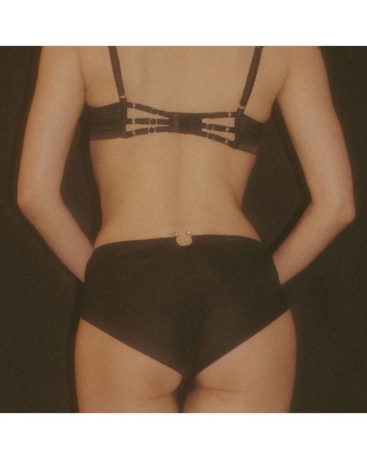 Empress Mimi Gray Astria High-Waist Cheeky With Crystal Details
