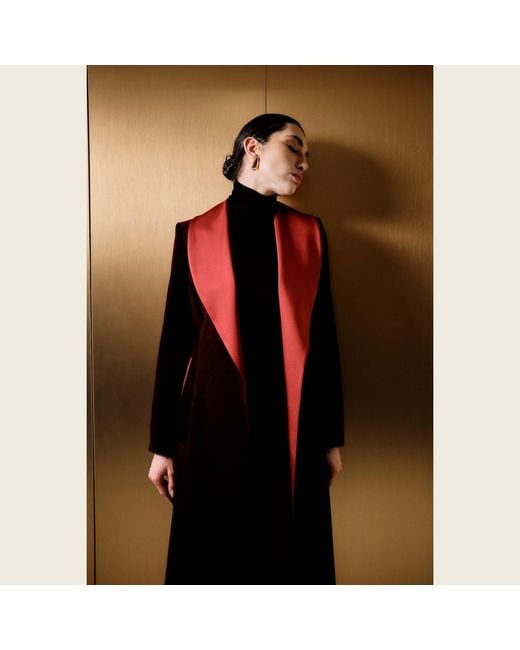 Roqaia Fashion House Red Burgundy Velvet Noble