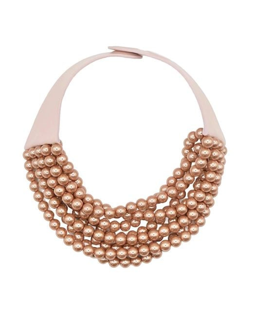 Fairchild Baldwin Pink Bella Glass Pearl Summer Rose Necklace