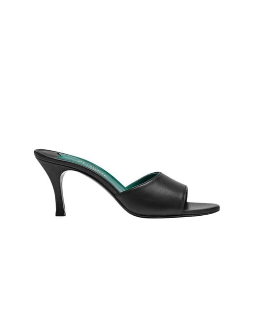 Florrie Black Lucia 75Mm Leather Mule