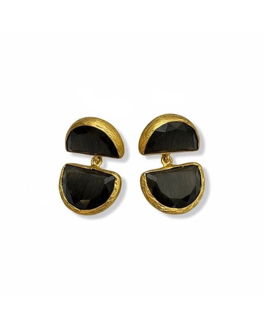 La Pluie Jewellery Black Valora Earrings